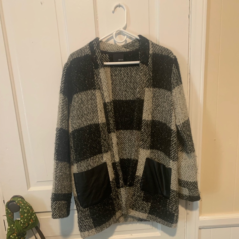 Greylin black and white tweed jacket